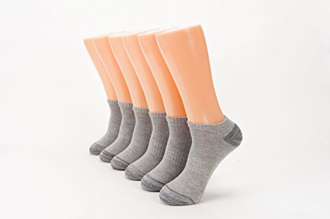 Jaybally Men’s 6 Pack Casual No Show Crew Socks Ankle Comfort Size 10-13 (Shoe Size 6-12)
