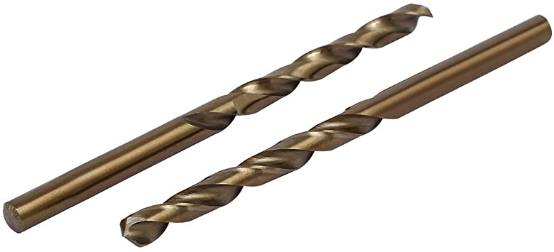 uxcell 5.2mm Drilling Dia Straight Round Shank HSS Cobalt Metric Twist Drill Bit 2pcs