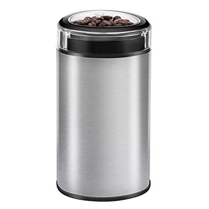 Coffee Grinder Electric, CUSIBOX Multifunctional Stainless Steel Blade Coffee Grinder Fast Grinding Coffee Beans, Nuts, Grains, Spices (Sliver)