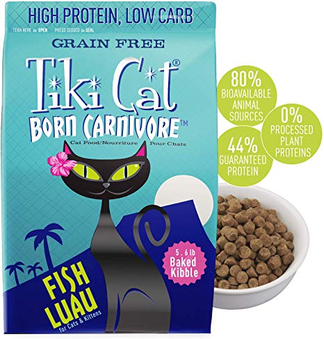 Tiki Cat Born Carnivore Grain-Free, Low-Carbohydrate Dry Cat Food Baked with Fresh Meat