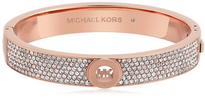 Michael Kors Tone Pave Fulton Hinge Bangle Bracelet