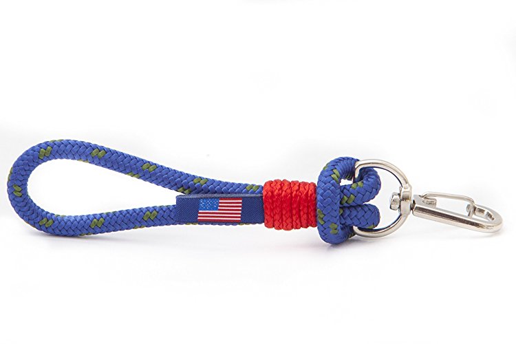 Blue and Red Handmade Yachting Rope Waterproof Light Key Chain Lobster Charm - ZADAR COLLECTION