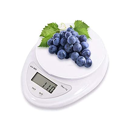 Digital Food Kitchen Scale, Food Scale, Digital Kitchen Weight for Cooking, Baking & Dieting, LCD Digital Display, Auto Off Function, White Scale with Battery Included