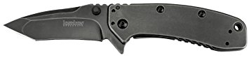 Kershaw 1556TBW Cryo II Tanto Folding Knife with Blackwash SpeedSafe