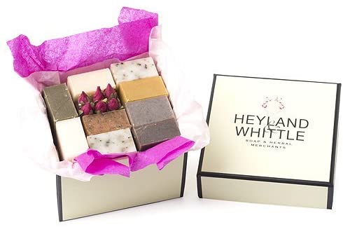 Heyland and Whittle Small Gift Box with 10 Guest Size Natural Soaps