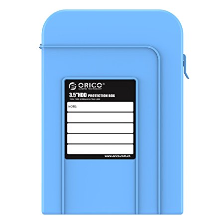 ORICO PHI-35 Professional Anti-Static Hard Drive Protection Box / HDD Storage BOX / HDD Protector for 3.5 inch Hard Drive, Blue (Five Colors in Available)