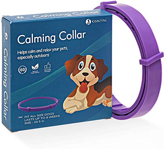 KOOLTAIL Adjustable Calming Collar for Dogs&Cats - Anxiety Relief and Safety Pheromones - with Long Lasting Effect Pets(24.5 inch)