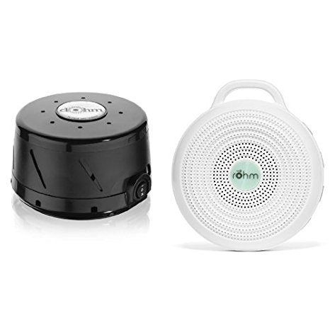 Marpac All-Natural White Noise Sound Machine Home and Away Bundle , Black