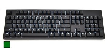 CODE 104-Key Illuminated Mechanical Keyboard with White LED Backlighting - Cherry MX Green