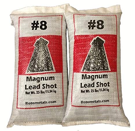 Magnum Lead Shot #8 50 Lbs 2-25 Pound Bags …