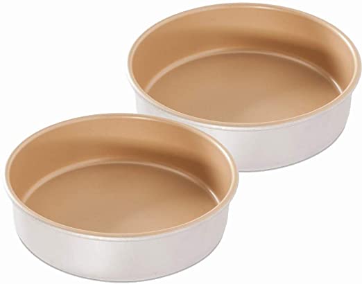 Nordic Ware 9" Round Non-Stick Natural Aluminum Cake Pans (2 Pack), Metallic