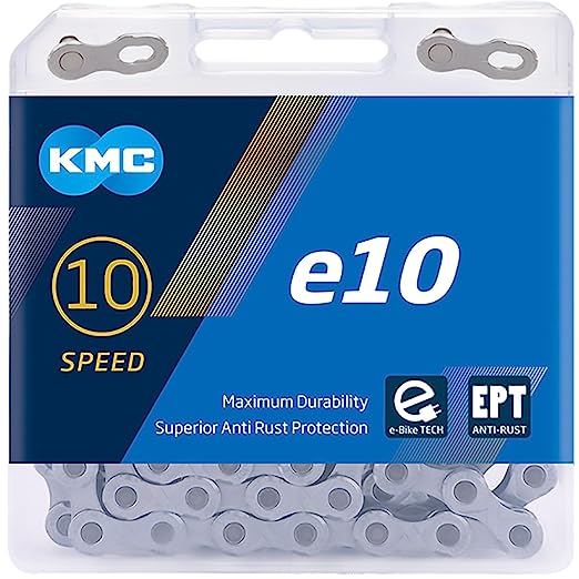 KMC Unisex's E10 EPT Chain, Silver, 136 Link