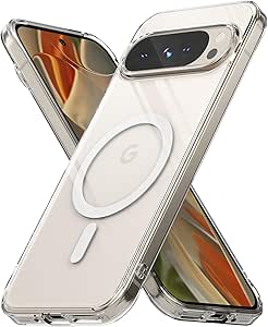 Ringke Fusion [Compatible with MagSafe] Designed for Google Pixel 9 Pro XL Case, Transparent Scratch Resistant Shockproof Bumper Phone Cover - Magnetic Clear