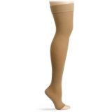 Truform 0868 Compression Stockings Thigh High Open Toe 20-30 mmhg Beige Medium