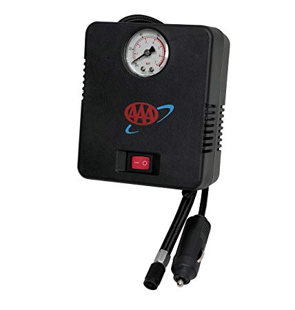 AAA Mini 12V DC Air Compressor - Tire Inflator With Built In Pressure Gauge