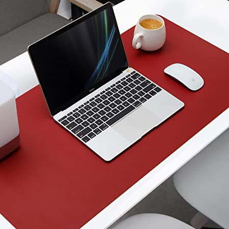 AtailorBird Mouse Pad Extended PU Leather Large Desk Mat,31.50x15.75x0.79inch Blotter Dual Sided Non Slip Water Resistant for Keyboard and Mouse