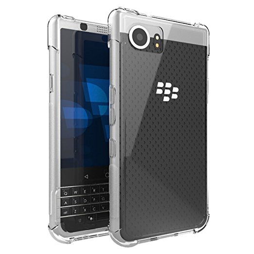 BlackBerry KEYone Case, OlymTek Crystal Clear Soft Silicone Drop Protection Bumper Case Cover for BlackBerry KEYone (Clear)