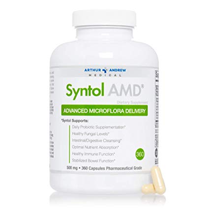 Arthur Andrew Medical - Syntol AMD, Gentle Yeast Cleanse, Supports Digestion with Probiotics and Enzymes, Non-GMO, Vegan, Gluten Free, 360 Capsules