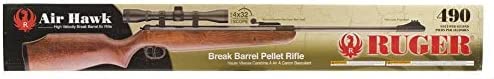 Umarex Ruger Air Hawk Break Barrel .177 Caliber Pellet Gun Air Rifle with 4x32mm Scope