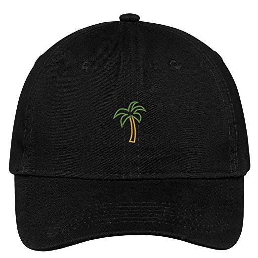 Palm Tree Embroidered Dad Hat Adjustable Cotton Baseball Cap