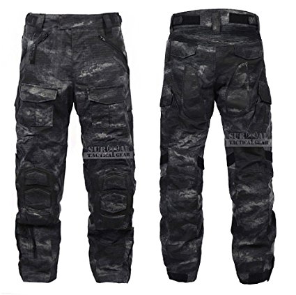 ZAPT Tactical Combat Pant Hiking Hunting Airsoft SWAT Military Camo Army Trousers Wearproof Ripstop Pants with Knee Pads