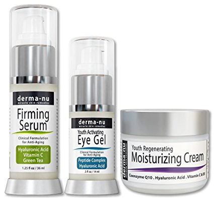 Skin Care Products for Anti Aging - Facial Treatments for the Skin - The Most Effective Skincare for Wrinkles - Hyaluronic Acid Serum – Eye Wrinkle Cream - Anti Aging Skin Cream - 3 Piece Skin Care Kit