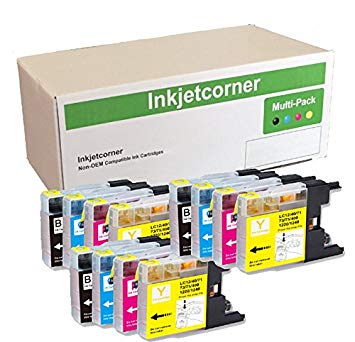 Inkjetcorner 12 Pack Compatible Ink Cartridges Set Replacement for LC75 MFC-J280W MFC-J425W MFC-J430W MFC-J435W MFC-J825DW MFC-J835DW (3 Black 3 Cyan 3 Magenta 3 Yellow)