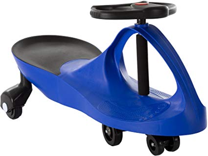 Ride On Car, No Batteries, Gears or Pedals, Uses Twist, Turn, Wiggle Movement to Steer Zigzag Car-Blue, for Toddlers, Kids, 2 Years Old and Up