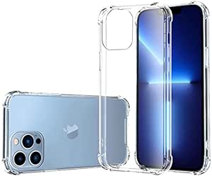 Compatible with iPhone 13 Pro Case, Clear iPhone 13 Pro Cases Shock Absorption with TPU Silicone Bumpers Anti-Scratch Cover, HD Clear Transparent for iPhone 13 Pro 6.1 inch (Clear)