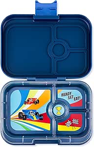 Yumbox Panino Leakproof Bento Lunch Box Container for Kids & Adults (Monte Carlo Blue with Race Tray)