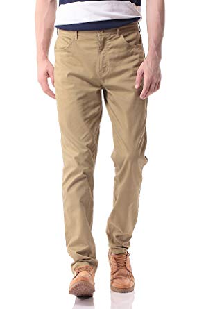 Pau1Hami1ton PH-17 Men's Slim Stretchy Casual Chinos Pants Tapered Work Weekend Office