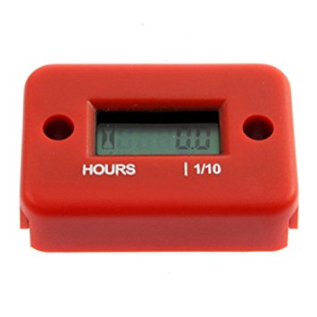 TOOGOO(R) Hour Meter For Boat Yama Ski Dirt Quad Dirt bike bicycle Bike Marine ATV Motorcycle Snowmobile Small Stroke Gas Engine Generator digital counter Red