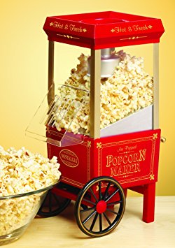 Nostalgia OFP801 Vintage Collection 12-Cup Hot Air Popcorn Maker, Red