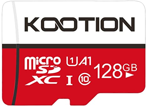 KOOTON 128GB Micro SD Card Micro SDXC UHS-I High Speed up to 80MB/s TF Card 128GB Carte Mémoire U1,A1,C10, Full HD Video for Drone/Smartphone/Camera/Dash Cam/PC/Tablet