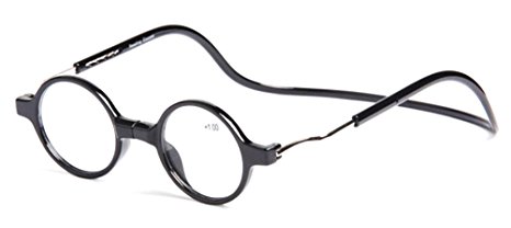 GAMT Magnet Reading glasses for Men and Women Ultra - light Round Frame Hanging Neck Resin Readers