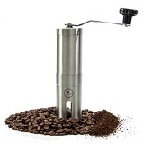 Most Consistent Hand Coffee Grinder and Coffee Press - Ceramic Burr Grinder made with Professional Grade Stainless Steel Manual Coffee Grinder - Perfect Coffee Grinder for French Press Espresso or as a Spice Grinder or Herb Grinder