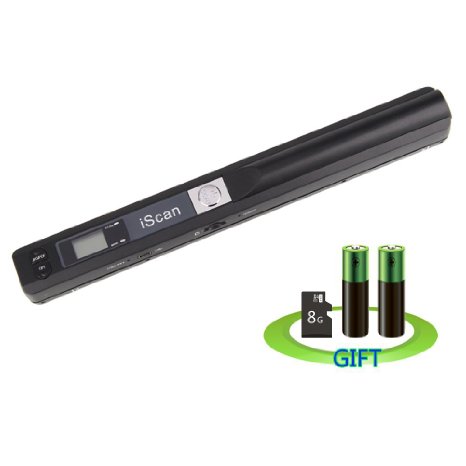MSRM iScan Wand Portable Document and Image ScannerUSB Mobile Scanner Include 8G Micro SD Card and Battery