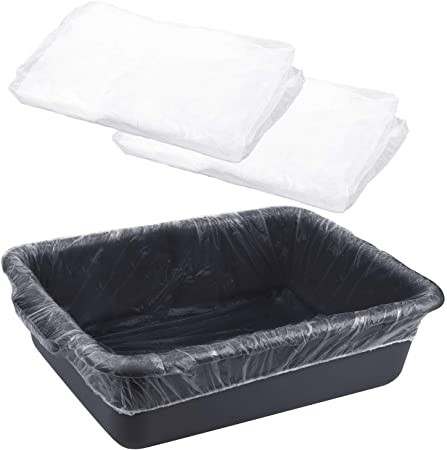 20 Pieces Bin Bags Disposable Safety Protective Film TSA Security Bin Cover for Travelling Airport Safety, Transparent