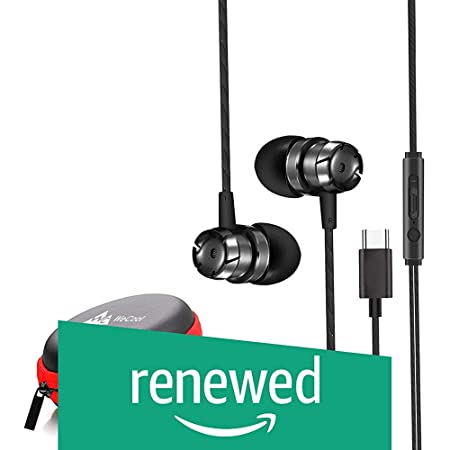 (Renewed) WeCool Mr.Bass Snug Fit Metallic in Ear Earphones for Mobile with Mic | | Headphones for Mobile | | Earphones for Mobile | |   Free Carry Case (Type-C)