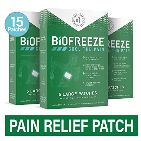 Biofreeze Pain Relief Patch, Large, 15 Patches