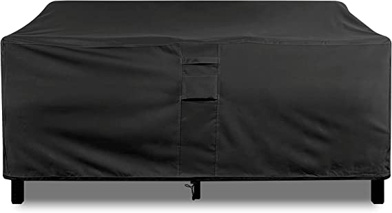 KHOMO GEAR - Outdoor Couch Cover Patio Furniture Covers Waterproof Loveseat Cover - for Wide Love Seats - 88" Length x 41" Depth