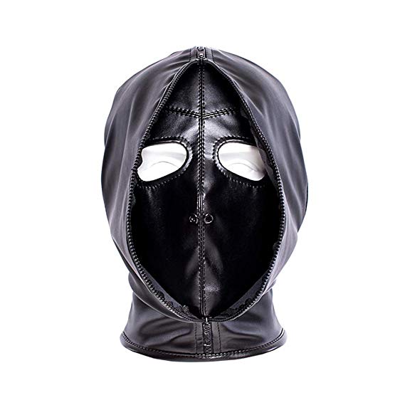 BESTOYARD Full Face Blindfold Mask Breathable Face Cover Mask Adult Cosplay Costume Hood Women Headgear (Black)