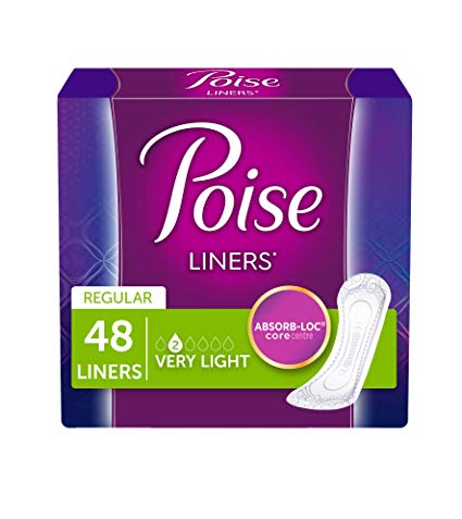 Poise Liners, Regular Length, Very Light Absorbency-48 ct