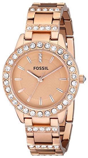 Fossil Women's ES3020 Jesse Analog Display Analog Quartz Rose Gold Watch