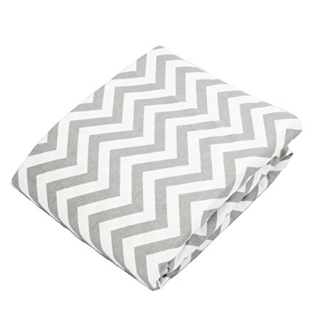 Kushies Baby Fitted Bassinet Sheet, Grey Chevron