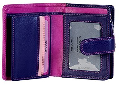 Visconti RB40 Multi Colored Small Soft Leather Ladies Wallet & Purse