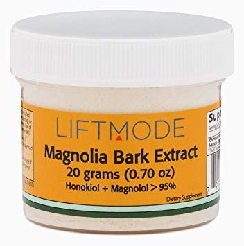 LiftMode Magnolia Bark Extract Powder Supplement - Better Health, Reduce Anxiety, Lower Cortisol Levels, Honokiol & Magnolol | Vegetarian, Vegan, Non-GMO, Gluten Free - 20 Grams (100 Servings)