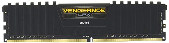 Corsair Vengeance LPX 16GB (2x8GB) DDR4 DRAM 2666MHz (PC4 21300) C16 Desktop Memory Kit - Black (CMK16GX4M2A2666C16)