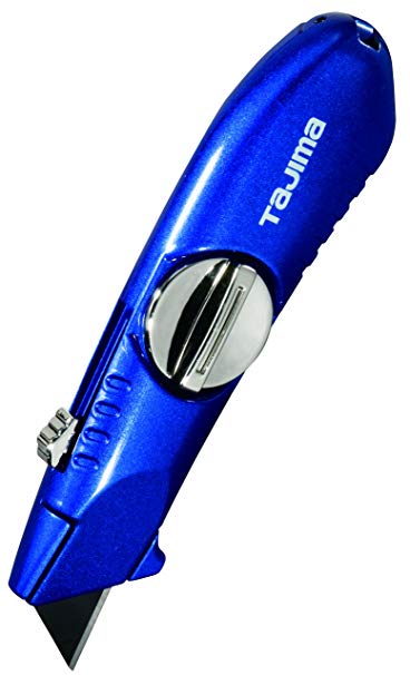 Tajima VR102 Blue Retractable Premium Utility Knife with 3 V-REX Blades