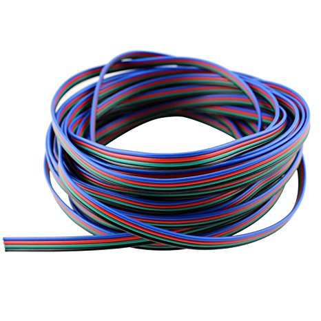 SIM&NAT 10M/32.81Ft RGB Led Strip Extension Cable Line for 3528 5050 RGB